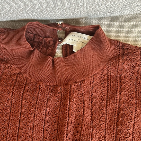 Sezane Carlie Sweater Dress - Brown - Picture 6 of 10